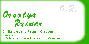 orsolya rainer business card